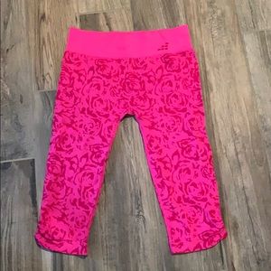 Bright pink leggings